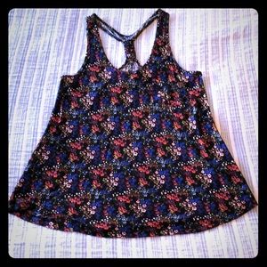 Floral racer back tank